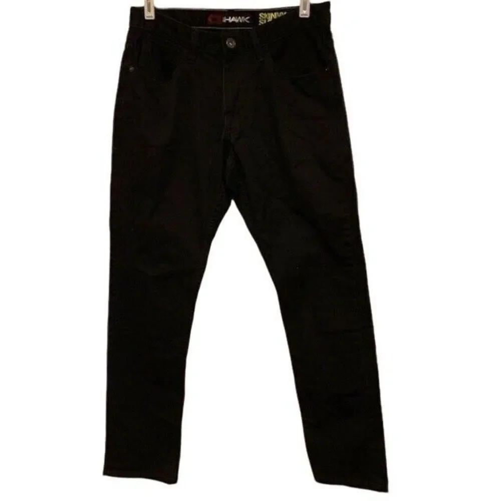 HAWK SKINNY SLOUCH SIZE 29X30 BLACK JEANS